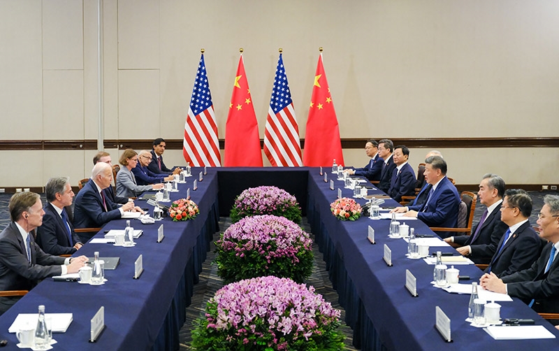 习近平同美国总统拜登在利马举行会晤「相关图片」
